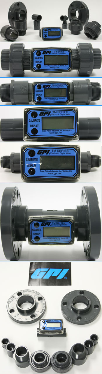 Spigot Model TM Series Water Meters can be used with different glue-on fittings, male or female. SMILE!